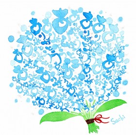 ありがとうの花束ブルー 6764035b7bc4eb68c5d0110c59207483